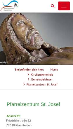 Vorschau der mobilen Webseite www.kath-rheinfelden.de, Gospelchor St. Josef