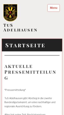 Vorschau der mobilen Webseite www.tus-adelhausen.de, TuS Adelhausen