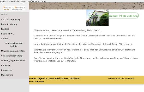 Vorschau von www.ferienwohnung-rheinzabern.de, Ferienwohnung Rheinzabern - Weber