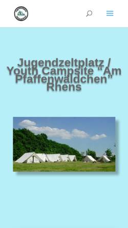 Vorschau der mobilen Webseite www.jugendzeltplatz-rhens.de, Jugendzeltplatz in Rhens am Rhein