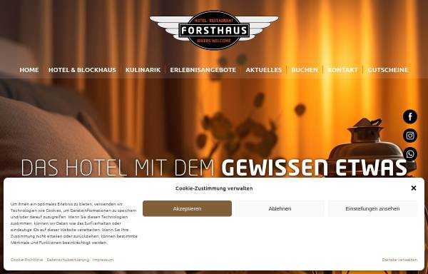 Vorschau von www.hotel-forsthaus.com, Hotel Forsthaus