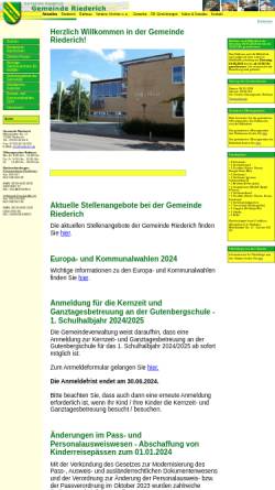 Vorschau der mobilen Webseite www.riederich.de, Riederich