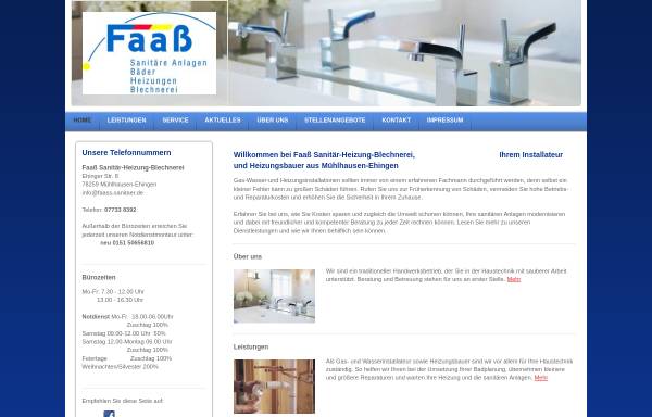 Vorschau von faass-sanitaer.de, Blechnerei Sanitär Installation Faaß