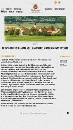 Vorschau der mobilen Webseite www.lammbrauerei-weilheim.de, Lammbrauerei Weilheim