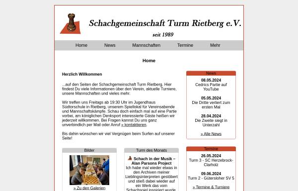 Vorschau von www.turm-rietberg.de, Schachgemeinschaft Turm Rietberg
