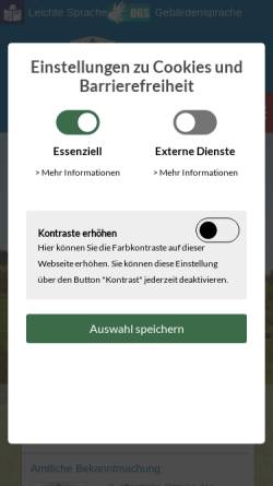 Vorschau der mobilen Webseite www.rimbach-odw.de, Rimbach, Odenwald