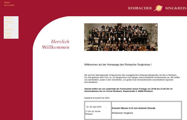 Vorschau von www.rimbacher-singkreis.de, Singkreis Rimbach