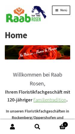 Vorschau der mobilen Webseite www.raabrosen.de, Raab Rosen