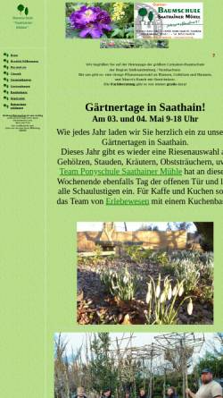 Vorschau der mobilen Webseite www.saathainer.de, Baumschule Saathainer Mühle