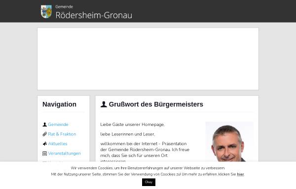 Vorschau von www.roedersheim-gronau.de, Gemeinde Rödersheim-Gronau