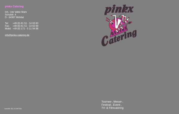 Vorschau von www.pinkx-catering.de, Pinkx Catering Service - Ute Valter-Mahr
