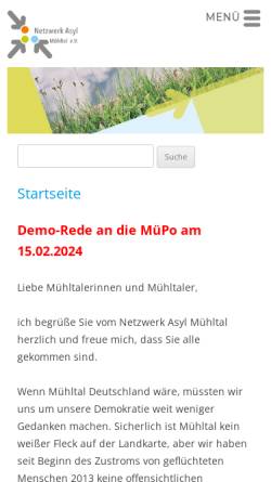 Vorschau der mobilen Webseite asyl-muehltal.de, Tagungshotel Mühltal