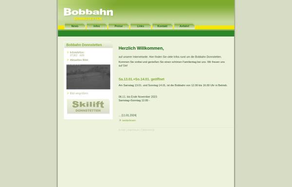 Vorschau von www.bobbahn-donnstetten.de, Bobbahn Donnstetten