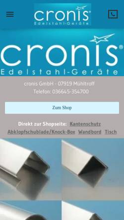 Vorschau der mobilen Webseite www.cronis.de, Cronis GmbH