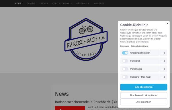 Vorschau von www.rv-roschbach.de, Radsportverein Edelweiß Roschbach