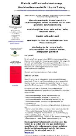 Vorschau der mobilen Webseite dr-ulonska.de, Dr. Ulonska Training. Institut für Kommunikation und Management