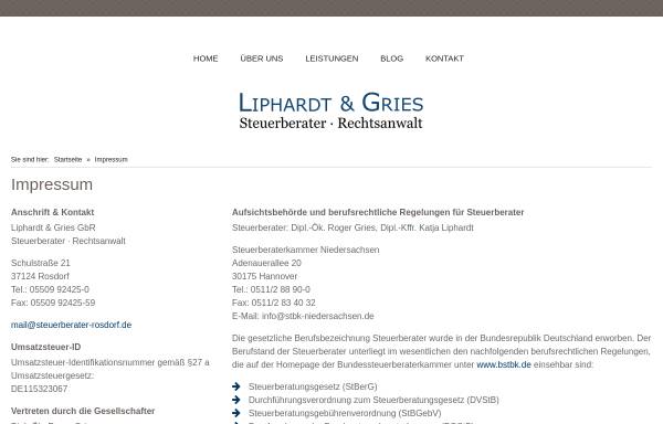 Wirtschaftsprüfer Steuerberater Liphardt & Gries