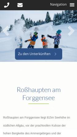 Vorschau der mobilen Webseite www.rosshaupten.de, Roßhaupten