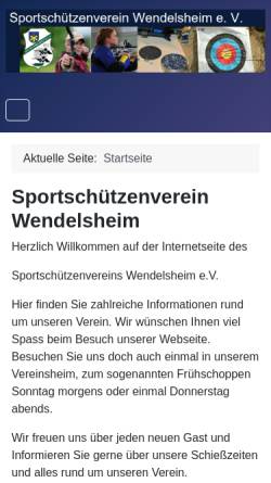 Vorschau der mobilen Webseite www.ssv-wendelsheim.de, Sportschützenverein Wendelsheim e.V.