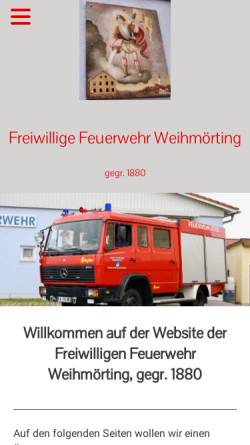 Vorschau der mobilen Webseite www.ff-weihmoerting.eu, Freiwillige Feuerwehr Weihmörting