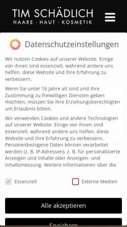 Vorschau der mobilen Webseite salonschaedlich.de, Friseur Tim Schädlich