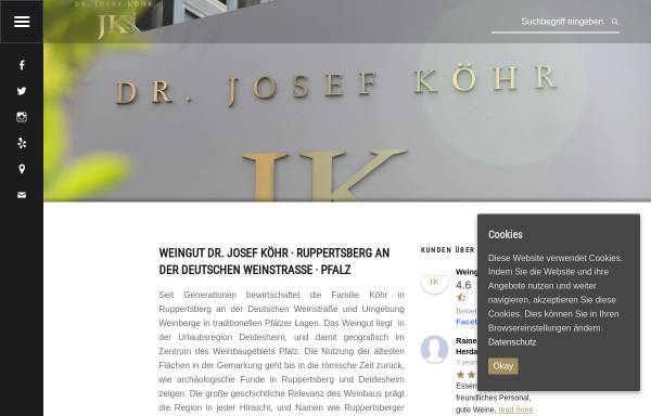 Vorschau von www.weingut-koehr.de, Weingut Josef Köhr