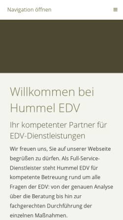 Vorschau der mobilen Webseite www.hummel-edv.de, EDV - Beratung Hummel