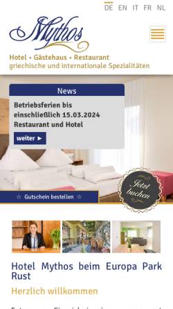 Vorschau der mobilen Webseite www.hotel-muellers-muehle.de, Hotel am Park und Hotel Müllers Mühle