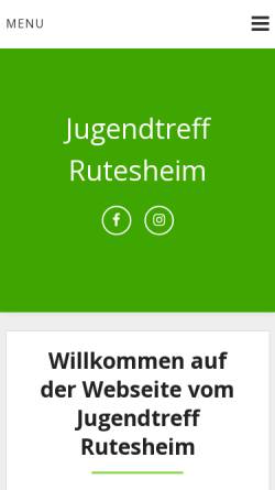 Vorschau der mobilen Webseite www.jugendtreff-rutesheim.de, Jugendtreff Rutesheim