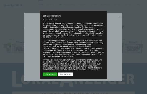 Vorschau von www.der-lokalanzeiger.de, Verlag für Anzeigenblätter GmbH