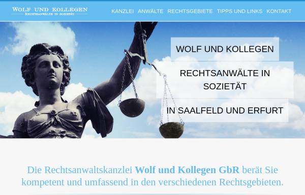 Vorschau von www.wolf-und-kollegen.de, Rechtsanwälte Wolf und Kollegen