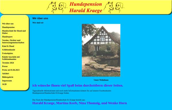 Vorschau von www.hundepension-kraege.de, Hundepension Harald Kraege