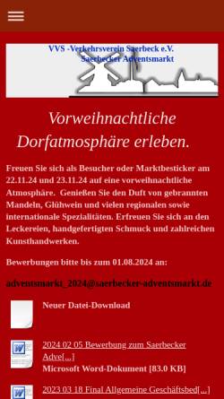 Vorschau der mobilen Webseite www.saerbecker-adventsmarkt.de, Verkehrsverein Saerbeck e.V.