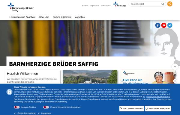 Vorschau von www.bb-saffig.de, Barmherzige Brüder Saffig