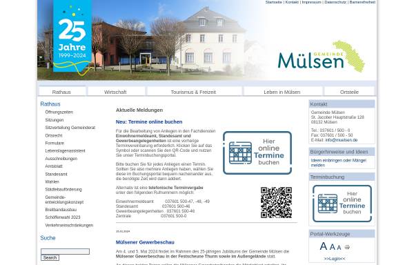 Vorschau von gemeinde-muelsen.de, Gemeinde Mülsen