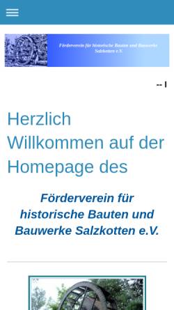 Vorschau der mobilen Webseite oelmuehle-salzkotten.de, Förderverein für kulturhistorische Bauten und Bauwerke e.V