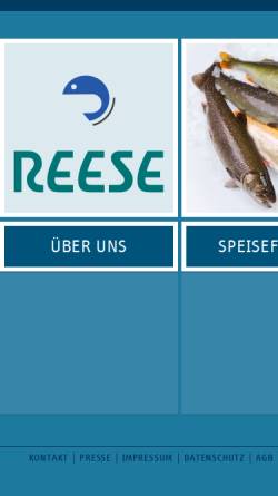 Vorschau der mobilen Webseite www.fischzucht-reese.de, Fischzucht Reese