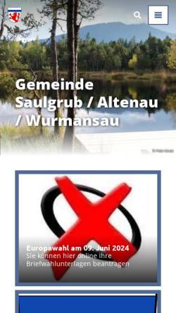 Vorschau der mobilen Webseite www.gemeinde-saulgrub.de, Gemeinde Saulgrub