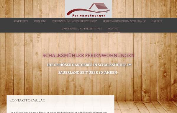Vorschau von www.schalksmuehler-ferienwohnungen.de, Schalksmühler-Ferienwohnungen