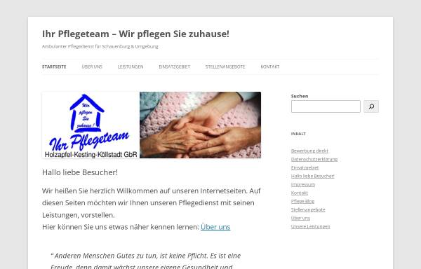 Vorschau von www.ihr-pflegeteam.info, Ihr Pflegeteam - Häusliche Kranken- und Altenpflege