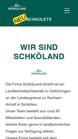 Vorschau der mobilen Webseite www.schkoeland.de, SchköLand GmbH