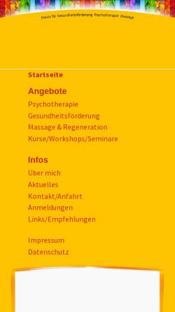 Vorschau der mobilen Webseite www.casa-di-vita.de, Casa di Vita - Praxis für Psychotherapie