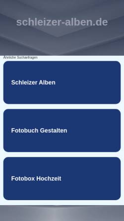Vorschau der mobilen Webseite www.schleizer-alben.de, Schleizer Alben GmbH