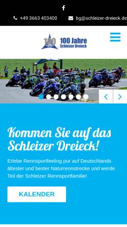 Vorschau der mobilen Webseite www.schleizer-dreieck.de, Schleizer Dreieck
