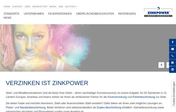 Vorschau von www.zinkpower.com, Kopf Holding GmbH