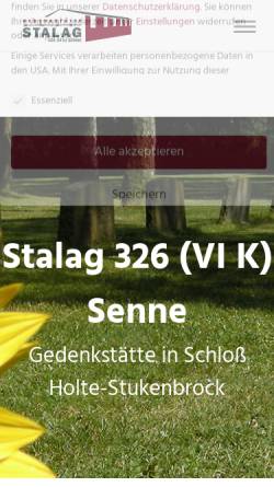 Vorschau der mobilen Webseite stalag326.de, Förderverein Dokumentationsstätte Stalag 326 (VI K) Senne e.V.