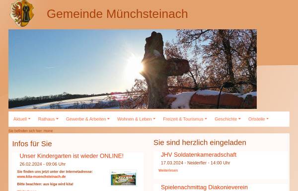 Vorschau von www.muenchsteinach.de, Gemeinde Münchsteinach