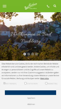 Vorschau der mobilen Webseite www.bad-fredeburg.de, Bad Fredeburg