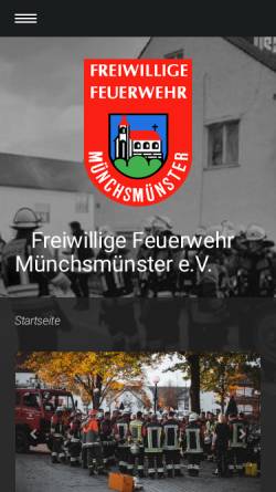 Vorschau der mobilen Webseite www.fw-muenchsmuenster.de, Freiwillige Feuerwehr Münchsmünster