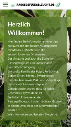 Vorschau der mobilen Webseite www.rassegefluegelzucht.de, Rasse- und Ziergeflügelpark 